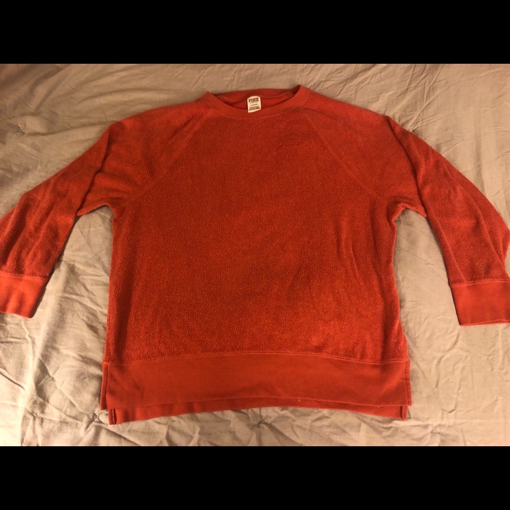 Pink! Inside our sweater